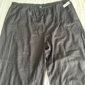 Old Navy Black wide leg linen pants